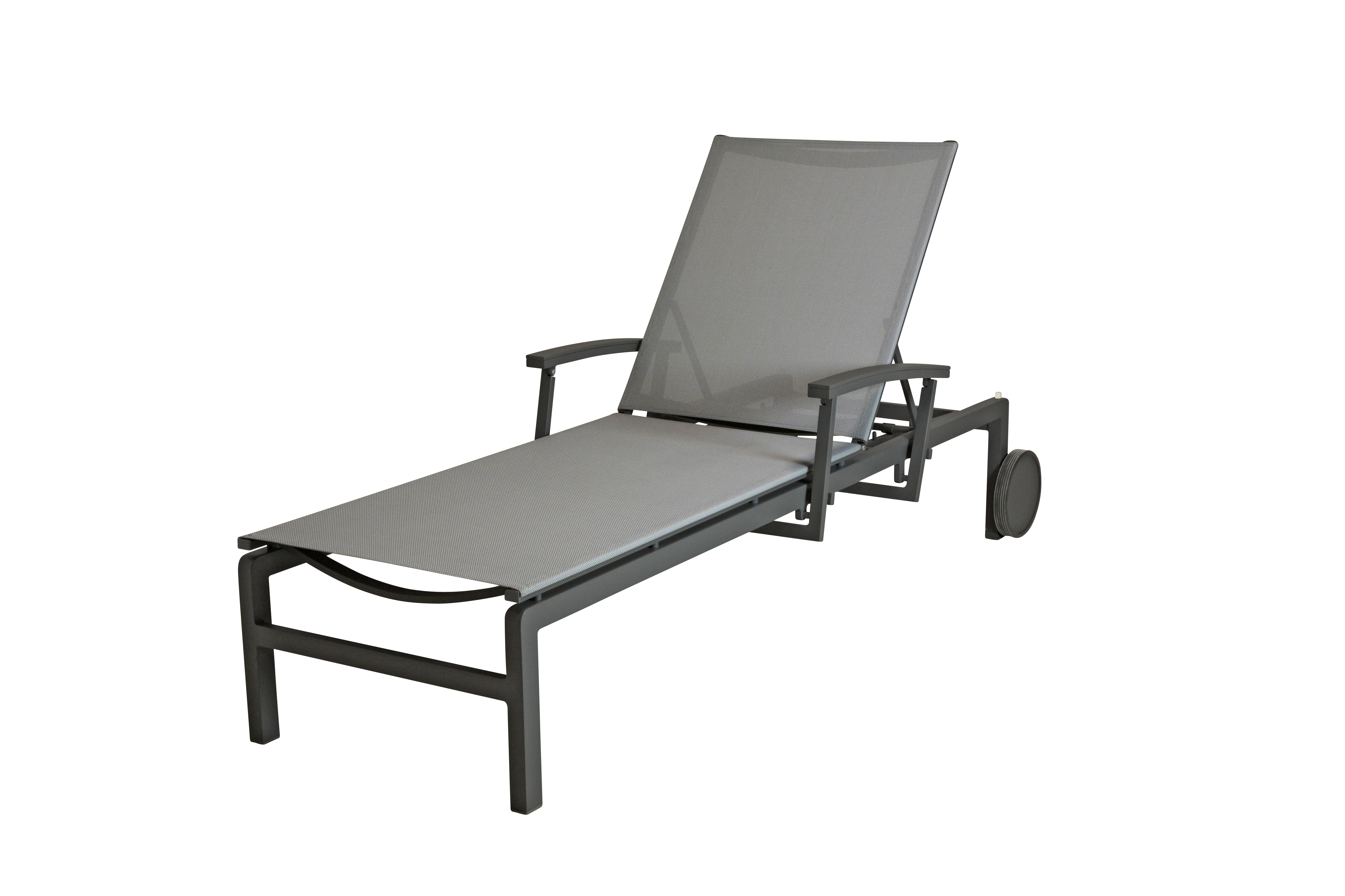 90475_ Regina sunbed with reclining arms and wheels Matt Carbon-2